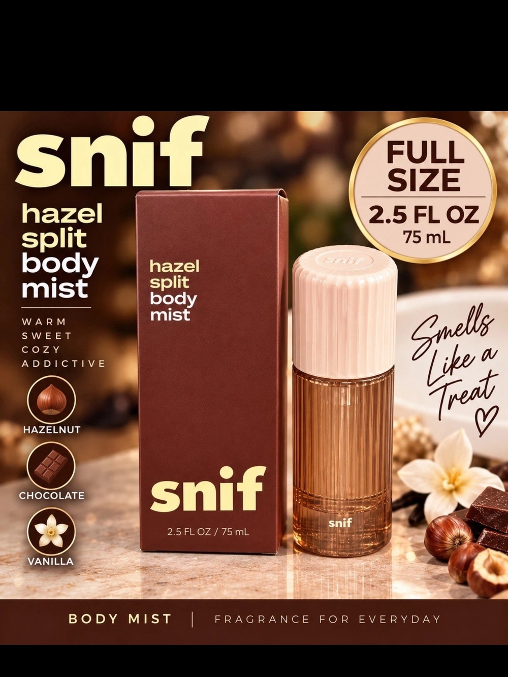 Snif Hazel Split Body Mist Full Size BNIB